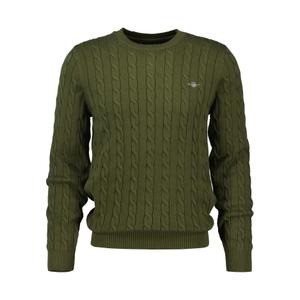 8050601-303-sweatshirt-de-malha-de-algod-o-com-decote-redondo-gant-verde-musgo