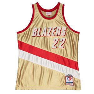 smjy4398-ptb91cdrgold-camisola-nba-portland-trail-blazers-75th-gold-swingman-1991-clyde-drexler-ouro