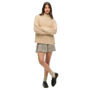 w7210331a-7nq-saia-plissada-feminina-superdry-low-rise-tweed-neutro